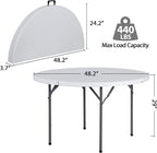 SUPER DEAL 4 Foot Round Folding Card Table - Image 3