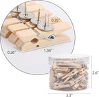 50Pcs Wooden Clips Push Pins Tacks - Image 2