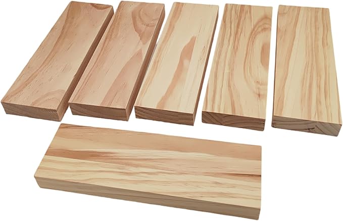 6PCS Rectangle Wood Boards Unfinished Wood Blocks - Image 4