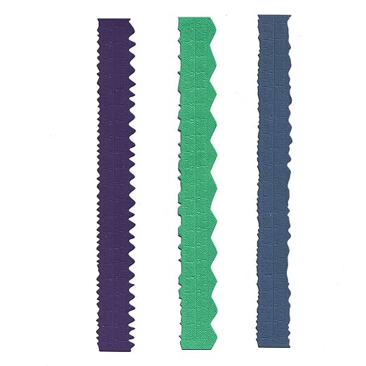 3PCS Irregular Edges Ruler Stainless Steel Paper Tearing Ruler Wavy Line - Image 6