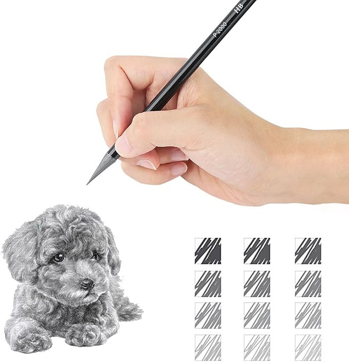 EVNEED Woodless Pencil Set, Color Black-Set of 12 - Image 5