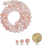 48pcs Natural Matte Light Pink Aventurine Gemstone Beads，8mm Frosted Round - Image 2