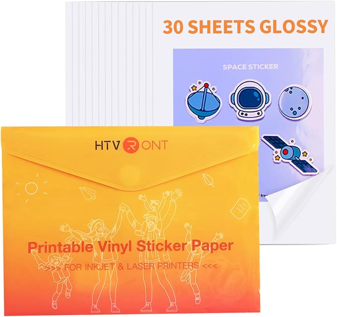 HTVRONT Printable Vinyl Sticker Paper by HTVRONT