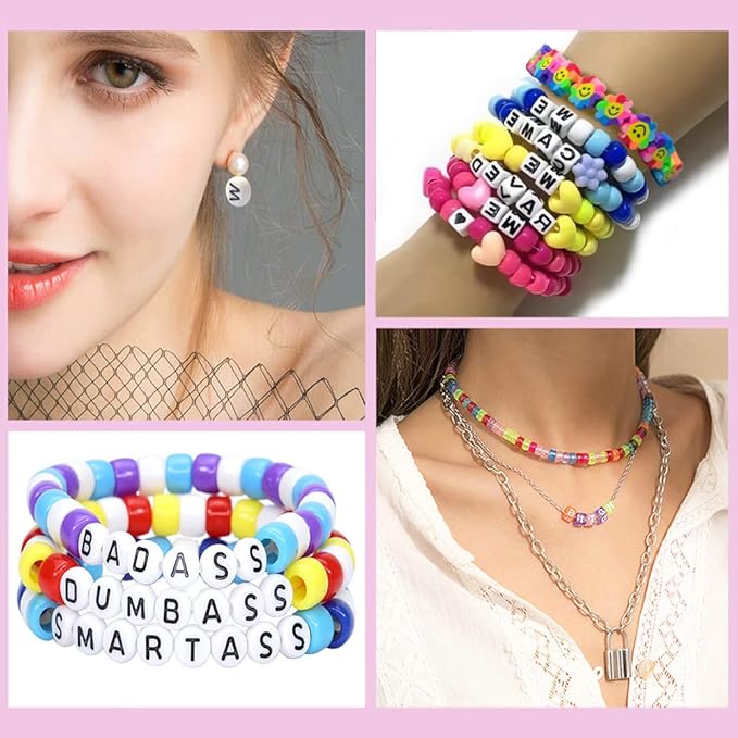 LIS HEGENSA 1000 Pcs DIY Childrens Crafts Beads Friendship Bracelet Kit - Image 6