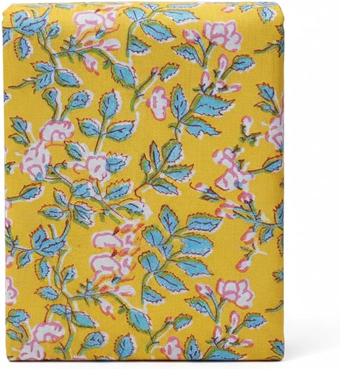 E-Tailor®Hand-Block Printed Pre-Cut Cotton Fabric Ideal by E-Tailor