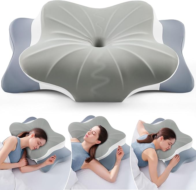 Cervical Pillow for Neck Pain Relief -Cooling Ergonomic Memory Foam Pillow by DONAMA