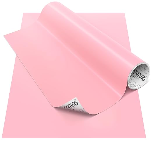 VViViD DECO65 Matte Pastel Carnation Pink Permanent Adhesive Craft Vinyl by VVIVIDVINYL