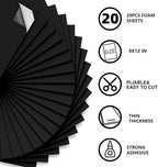 MEARCOOH Self Adhesive Foam Sheets Black, 1mm Sticky Eva Foam Paper 9x12 Inch - Image 2