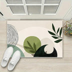 Modern Abstract Plant Area Rug 15.7 x 23.6 Inches, Faux Cashmere Door Mat - Image 8