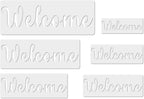 6 Pack Large Welcome Stencils for Painting on Wood, Reusable Vertical Letter by krastmon
