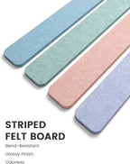 Fluxynara Cork Board Alternative Felt Strip Board 8-Pack 13"x2", Office Pin - Image 3