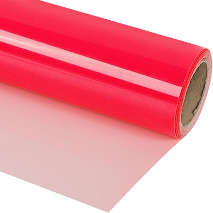 guangyintong Fluorescent Heat Transfer Vinyl Neon Red HTV Rolls, HTV Vinyl by guangyintong