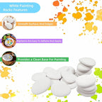 32PCS White Rocks for Painting, Medium & Small Rocks to Paint, Flat Painting - Image 3