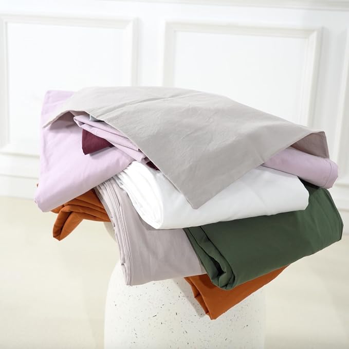 NEXHOME PRO Duvet Cover Set 100% Washed Cotton, Natural Linen Feel 3 Pieces - Image 7