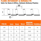 45 Ft Spiral Cable Wrap – 1/4 inch Diameter, PE Wire Organizer - Image 3