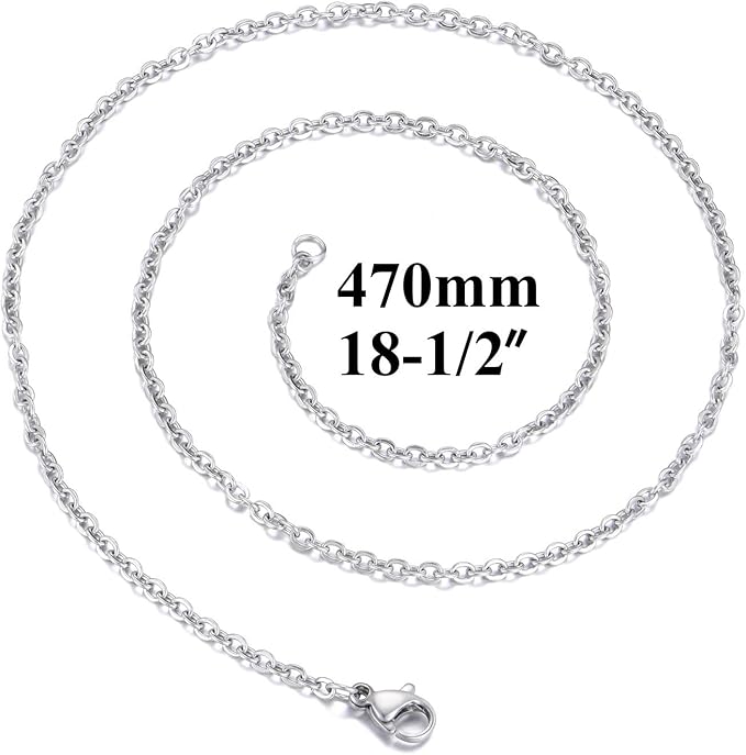 30 Pack 18 Inch Necklace Chain Stainless Steel Link Cable Chain Necklace - Image 3