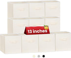 Criusia Large Storage Cubes, 13 Inch Cube Storage Bins by Criusia