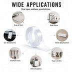 Nano Tape Double Sided Heavy Duty 1/2''×10Ft Removable Washable No Residue | - Image 5