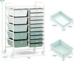 Giantex 15 Drawers Rolling Cart, Classroom Organizers, Storage Cart - Image 3