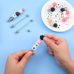 Hicarer 30 Pcs Beadable Keychain Bars Blanks Keychain Making Supplies - Image 3