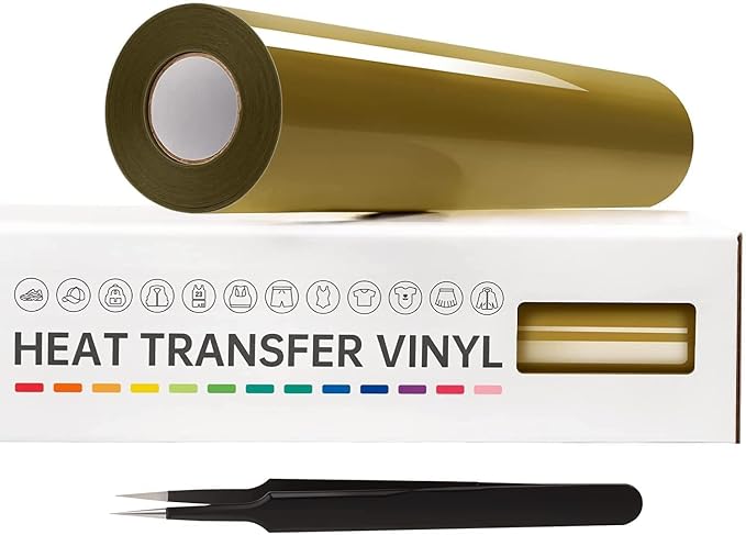 VinylRus Heat Transfer Vinyl-12” x 25FT Iron on Vinyl Roll by VinylRus