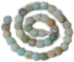 35PCS 10mm Natural Colorful Frosted Amazonite Gemstone Round Loose Beads Stone - Image 2