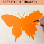 HTVRONT Orange Permanent Vinyl, Glossy Adhesive Vinyl Roll | - Image 3