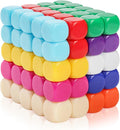 Noamus 100 Pieces Blank Dices, 16MM Acrylic Colored Dice Cubes, Six Sided Bulk by Noamus