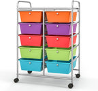 Giantex 10 Drawers Rolling Cart, Classroom Organizers, Storage Cart - Image 10