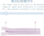 ANPURZII 10PCS #3 6 Inch Light Purple Invisible Zippers - Image 2