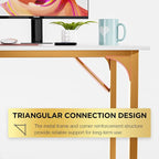 PayLessHere | 47 Inch Computer Desk | White Gold | Office Desk - Image 7