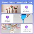 Plaster Casting Powder 1000G/35 OZ, Water Activated Fast Curing Plaster Casting - Image 3