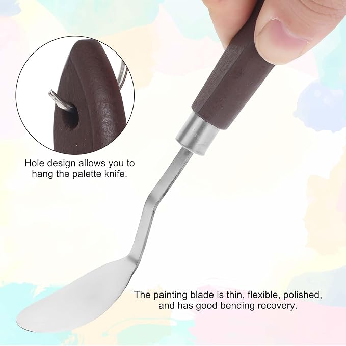 2Pcs Oval Palette Knife Pallet Knife Width Palette Knives Stainless Steel No.20 - Image 4