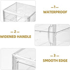 2 Pack 4 Tier Display Case for Collectibles, Storage Container - Image 6