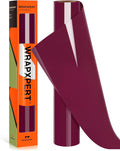 WRAPXPERT Maroon HTV Heat Transfer Vinyl Rolls, Maroon Iron on Vinyl 12" x5ft by WRAPXPERT