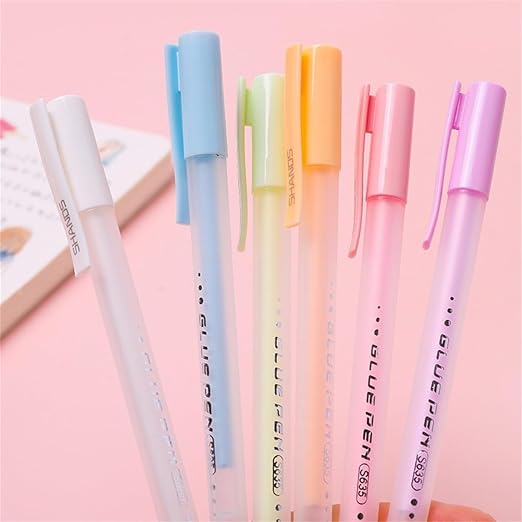 Scrapbook Quick Dry Glue Pen 6PCS Set, Crafting Color Spot Glue Pen Liquid Glue - Image 3