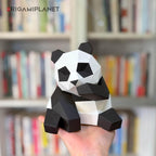 3D Panda Fanfan Origami Paper Craft Kit, Fun DIY Pre-Cut 3D Paper Art Model - Image 2