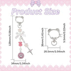 SUNNYCLUE 1 Box DIY 6 Sets Bear Bag Charms Keychain Making Kits Colorful Little - Image 3