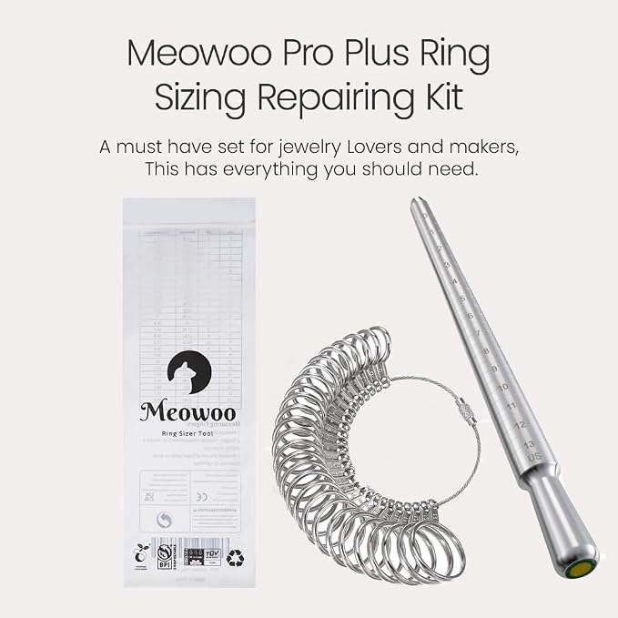 Meowoo Ring Sizer Measuring Tool Set, Metal Ring Guage - Image 8
