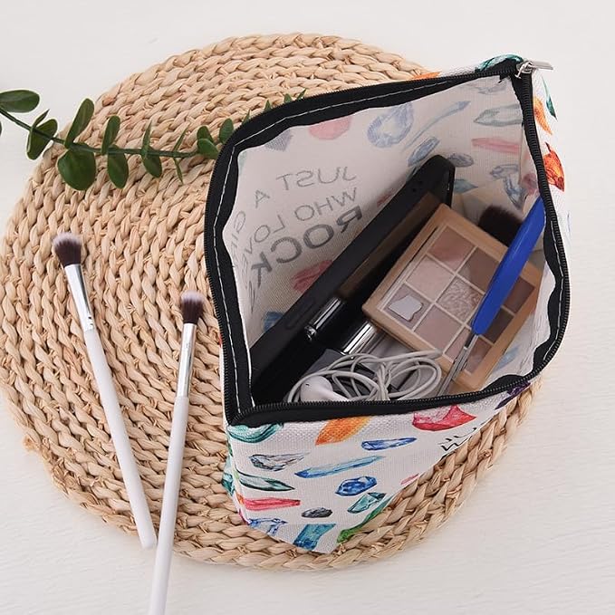Geology Gifts for Women Rock Lover Makeup Bag for Girls Rocksy Geologist Travel - Image 7