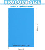 PATIKIL 30 Pack EVA Foam Sheets, Lake Blue - Image 2