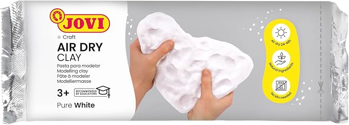 Jovi - Air Dry Modeling Clay, 2.2 lb White, No Oven Needed, Gluten-Free Pottery by Jovi