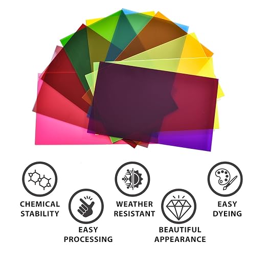 Colored Acrylic Sheets 8x12 – 10 Colors 10 Pcs, 1/8" Transparent Cast Acrylic - Image 6