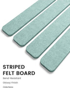 Fluxynara Cork Board Alternative Felt Strip Board 8-Pack 13"x2", Office Pin - Image 3