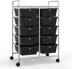 Giantex 10 Drawers Rolling Cart, Classroom Organizers, Storage Cart - Image 9