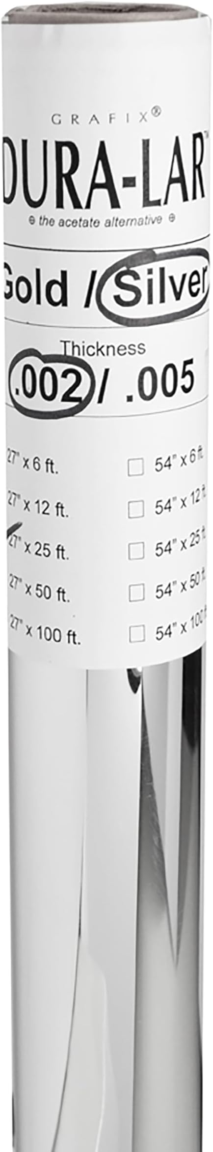 Grafix Dura-Lar 0.002" Film, Opaque Silver Dura-Lar is a Polyester Film by Grafix
