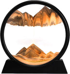 rysnwsu 3D Dynamic Sand Art Liquid Motion, Moving Sand Art Picture Round Glass - Image 8