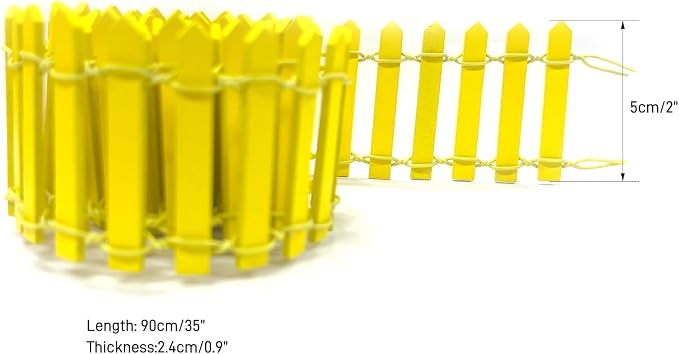 35 Inches Mini Fairy Garden Fence DIY Small Wood Decorative Picket Fence Micro - Image 3