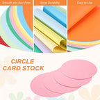 MECCANIXITY 24 Pcs Circle Card Stock, 5.9 Inch Round Cutouts Paper Thick - Image 3