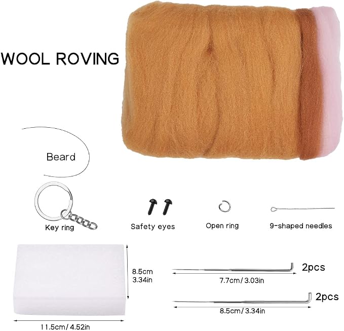 QMNNMA Needle Felting Kit, Garfield Needle Felting Set - Image 2